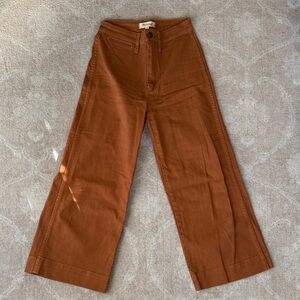 Wide-Leg Brown Pants Madewell EUC